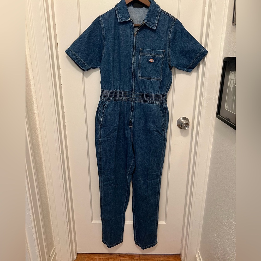 Dickies Houston Denim Jeans Coverall Jumpsuit- Small Petite - NWT